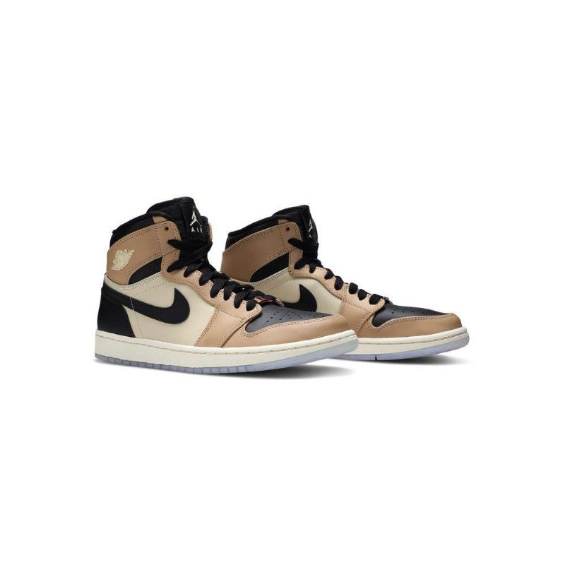 Air Jordan 1 High Sort Brun Khaki Sko Dame