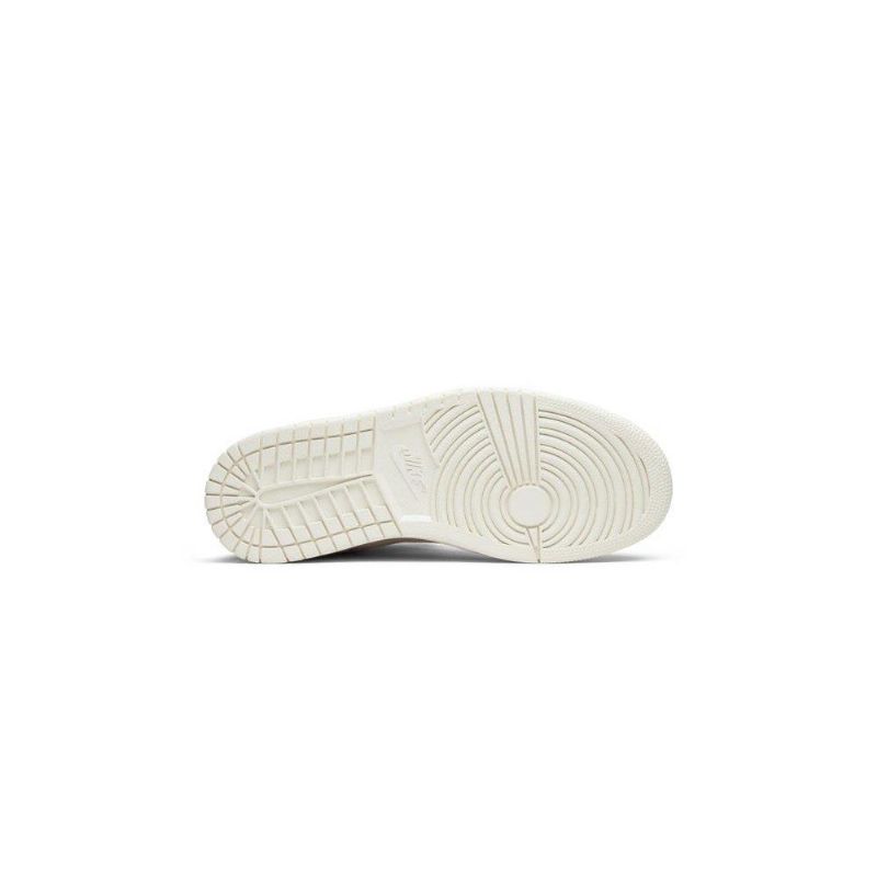 Air Jordan 1 High Zip Beige Rød Hvid Sko Dame