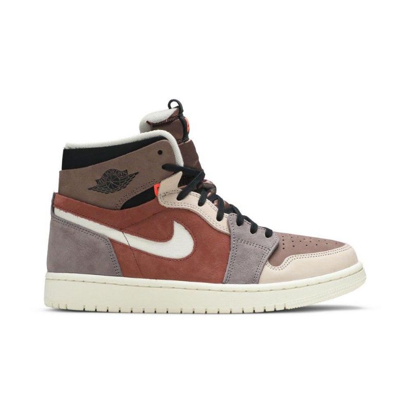 Air Jordan 1 High Zoom Brun Sort Beige Sko Dame