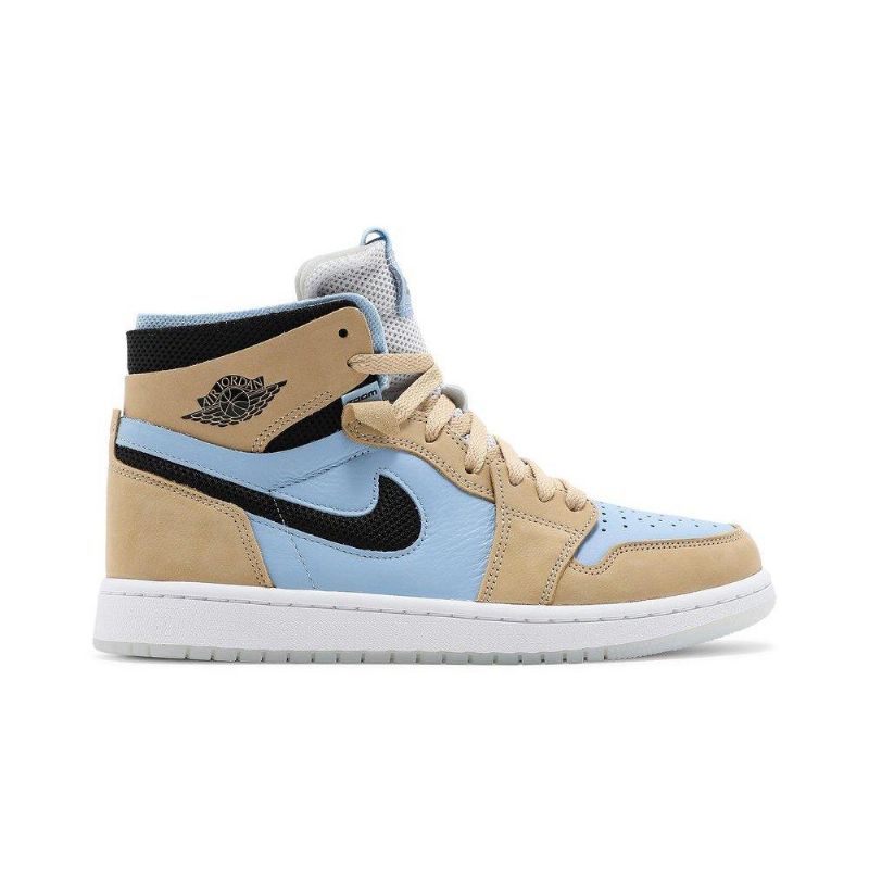 Air Jordan 1 High Zoom Comfort Blå Brun Sort Hvid Sko Dame