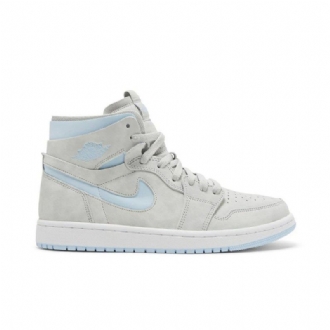 Air Jordan 1 High Zoom Comfort Grå Blå Sko Dame