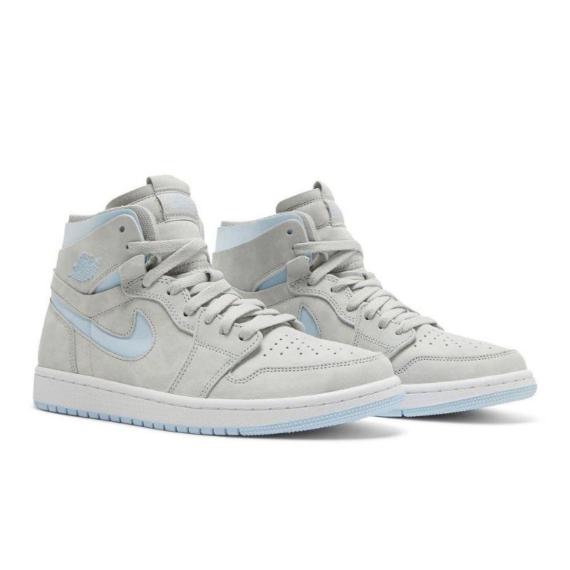 Air Jordan 1 High Zoom Comfort Grå Blå Sko Dame