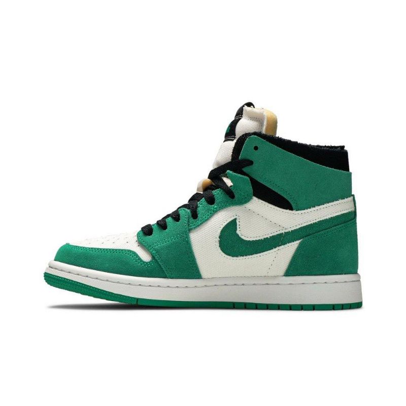 Air Jordan 1 High Zoom Comfort Grøn Hvid Sort Sko Dame