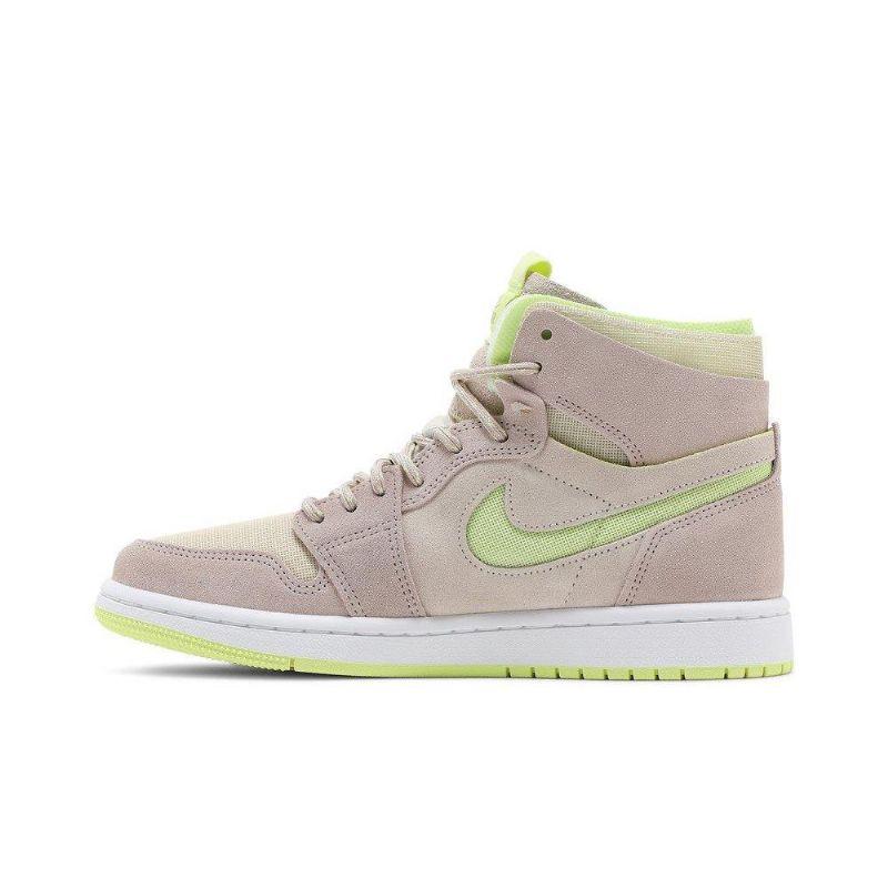Air Jordan 1 High Zoom Comfort Hvid Grå Gul Sko Dame