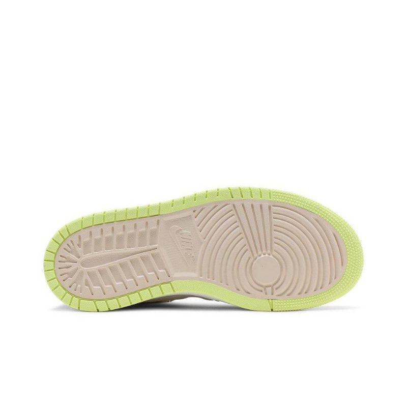 Air Jordan 1 High Zoom Comfort Hvid Grå Gul Sko Dame