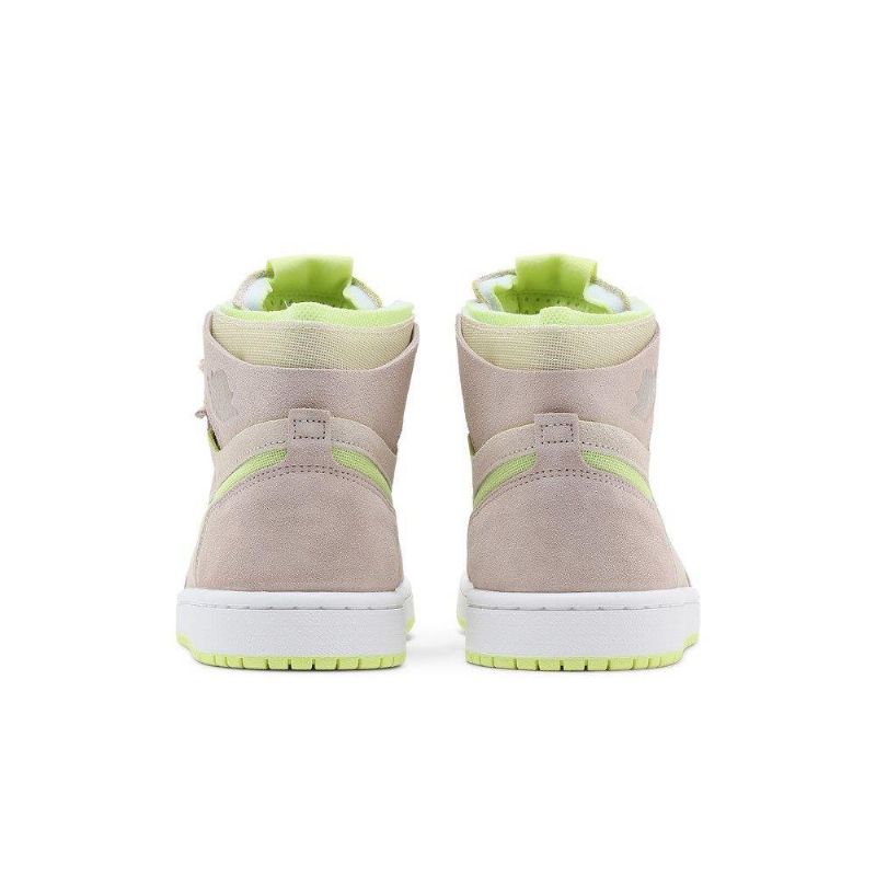 Air Jordan 1 High Zoom Comfort Hvid Grå Gul Sko Dame