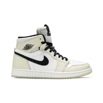 Air Jordan 1 High Zoom Comfort Hvid Grå Sort Sko Dame