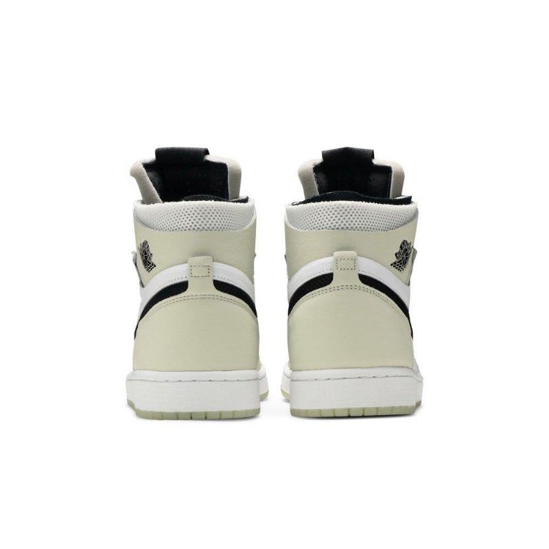 Air Jordan 1 High Zoom Comfort Hvid Grå Sort Sko Dame