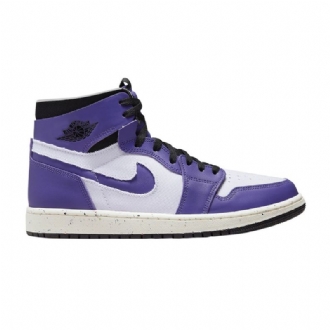 Air Jordan 1 High Zoom Comfort Hvid Lilla Sort Sko Herre