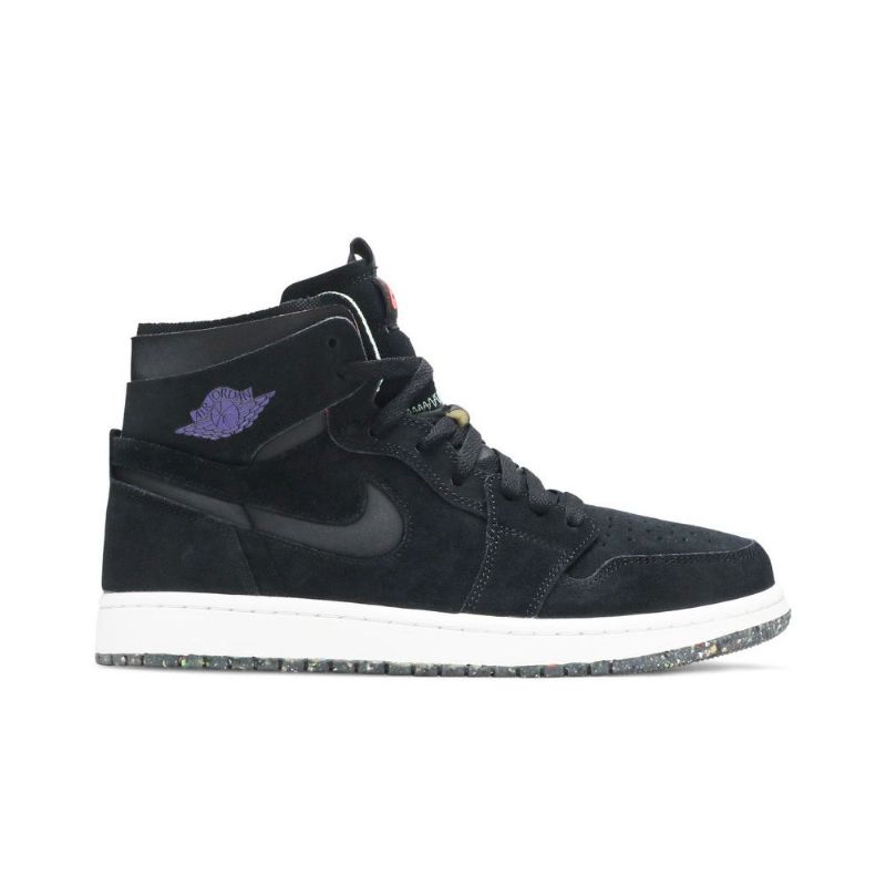 Air Jordan 1 High Zoom Comfort Sort Lilla Sko Herre