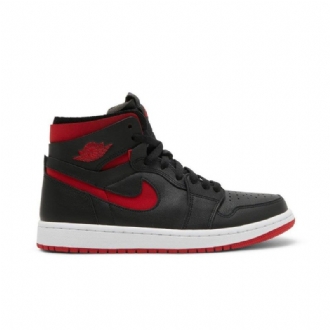 Air Jordan 1 High Zoom Comfort Sort Rød Hvid Sko Dame