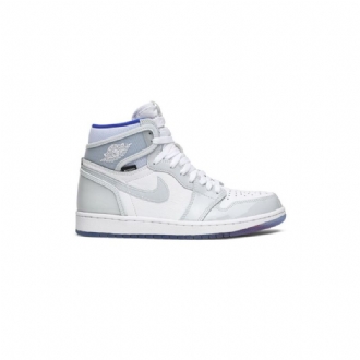 Air Jordan 1 High Zoom Hvid Blå Grå Sko Herre