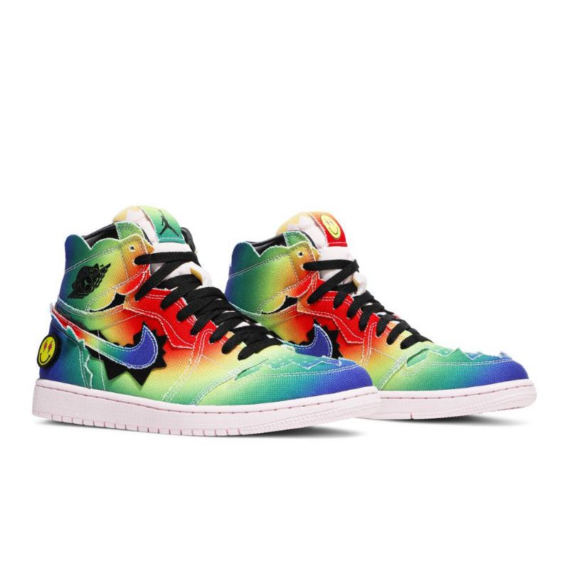 Air Jordan 1 J. Balvin Retro Og High Flerfarvede Sko Herre