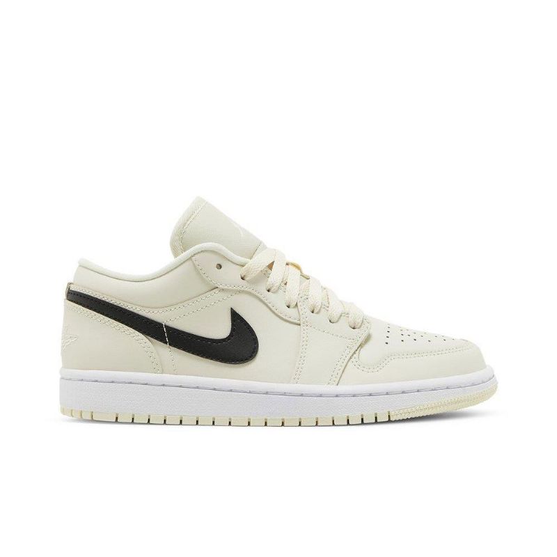 Air Jordan 1 Low Beige Sort Sko Dame