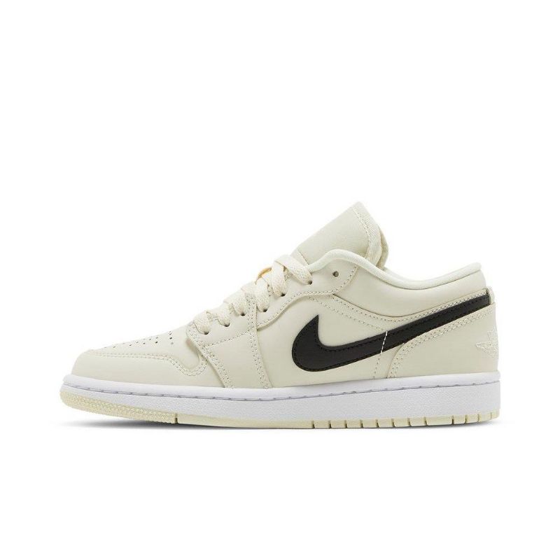 Air Jordan 1 Low Beige Sort Sko Dame