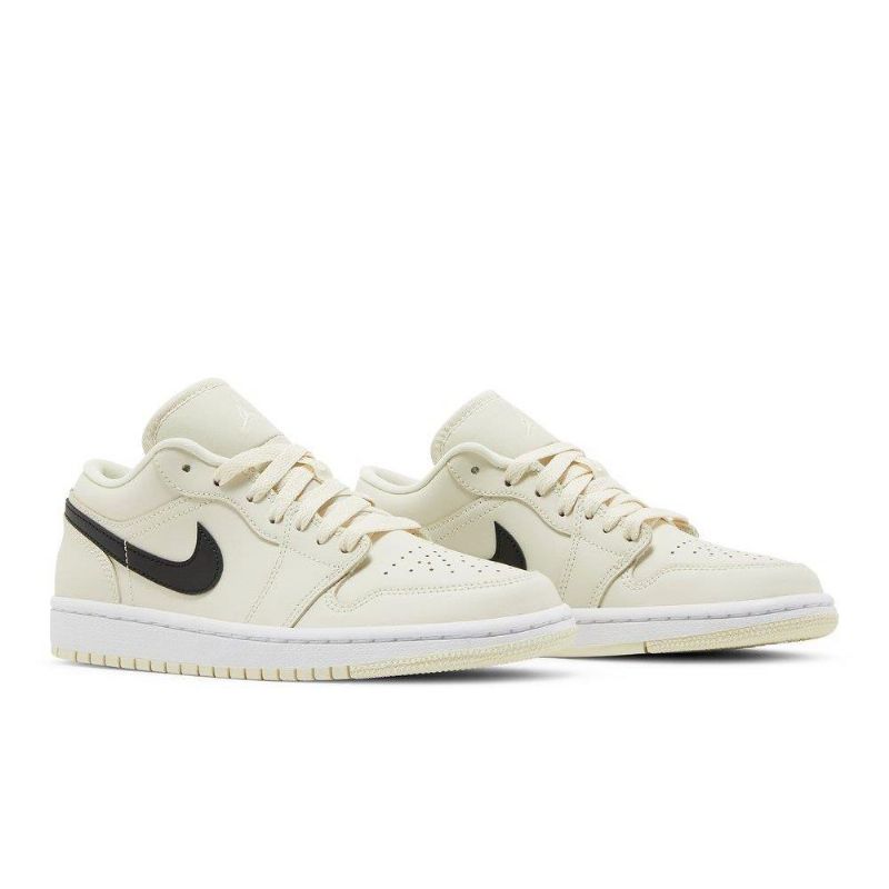 Air Jordan 1 Low Beige Sort Sko Dame