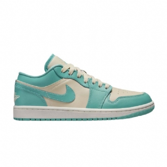 Air Jordan 1 Low Blå Beige Sko Dame