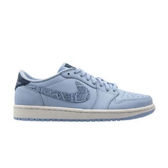 Air Jordan 1 Low Blå Hvid Marineblå Sko Dame
