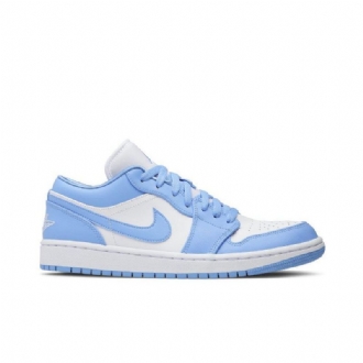 Air Jordan 1 Low Blå Hvid Sko Dame