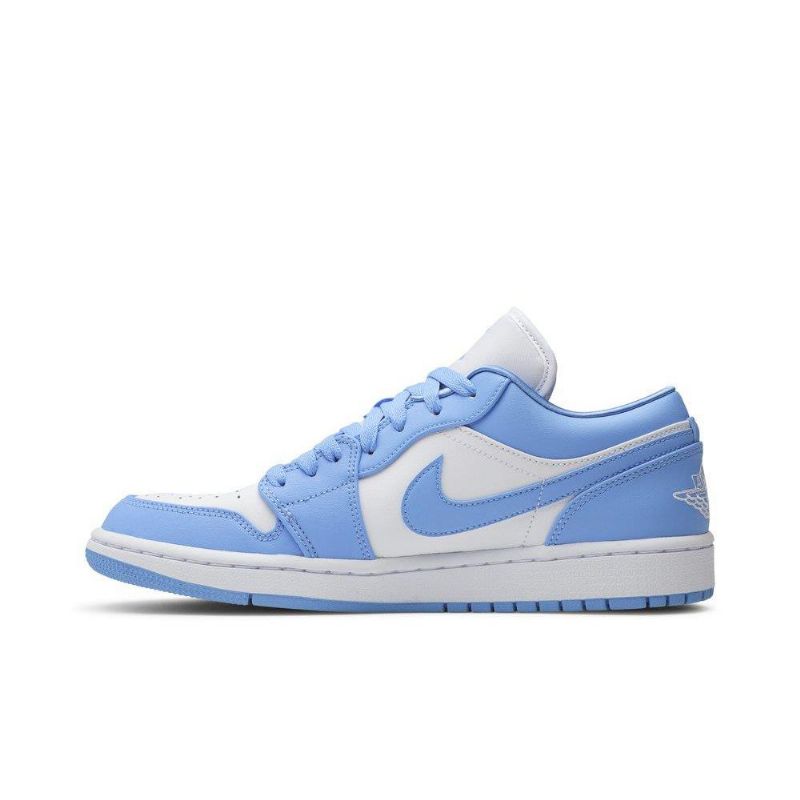 Air Jordan 1 Low Blå Hvid Sko Dame
