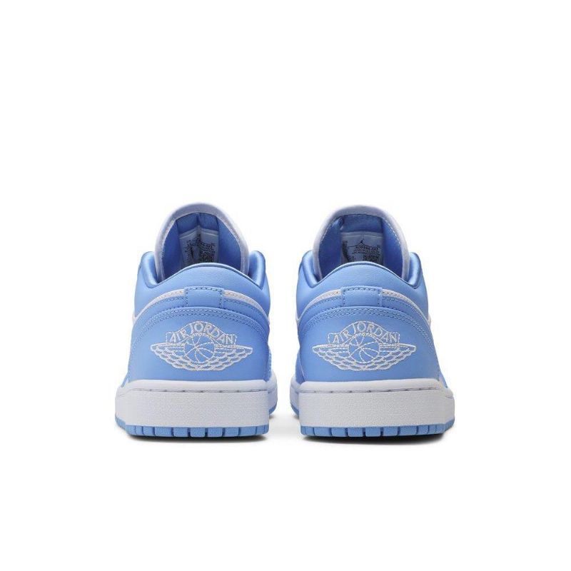 Air Jordan 1 Low Blå Hvid Sko Dame