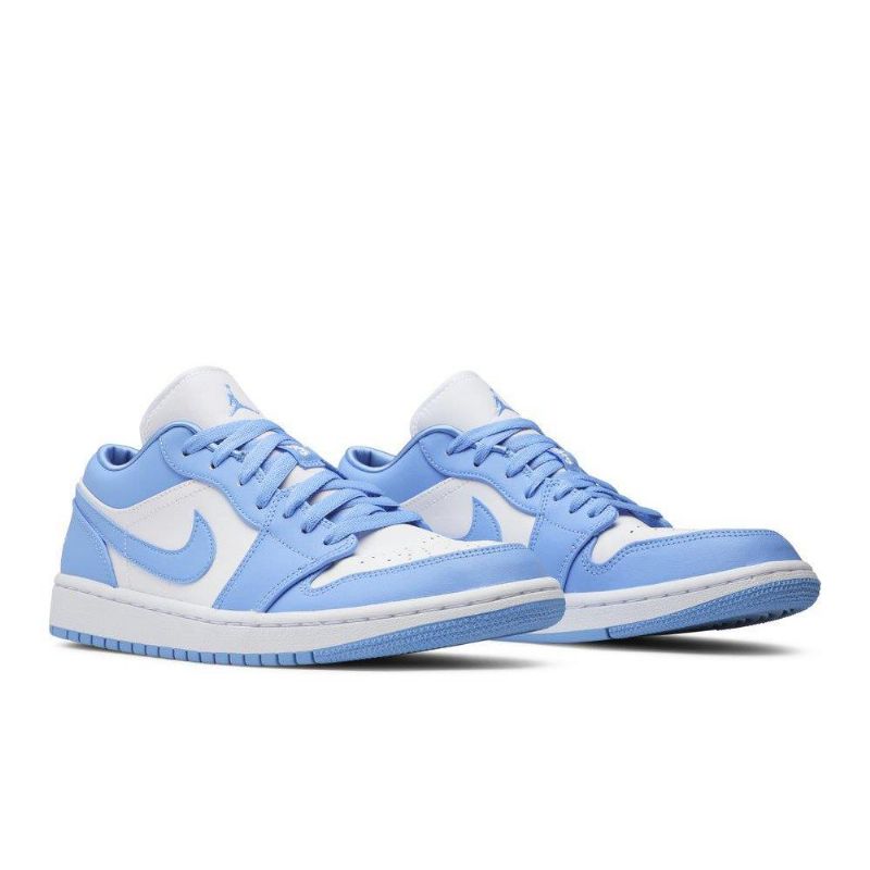 Air Jordan 1 Low Blå Hvid Sko Dame