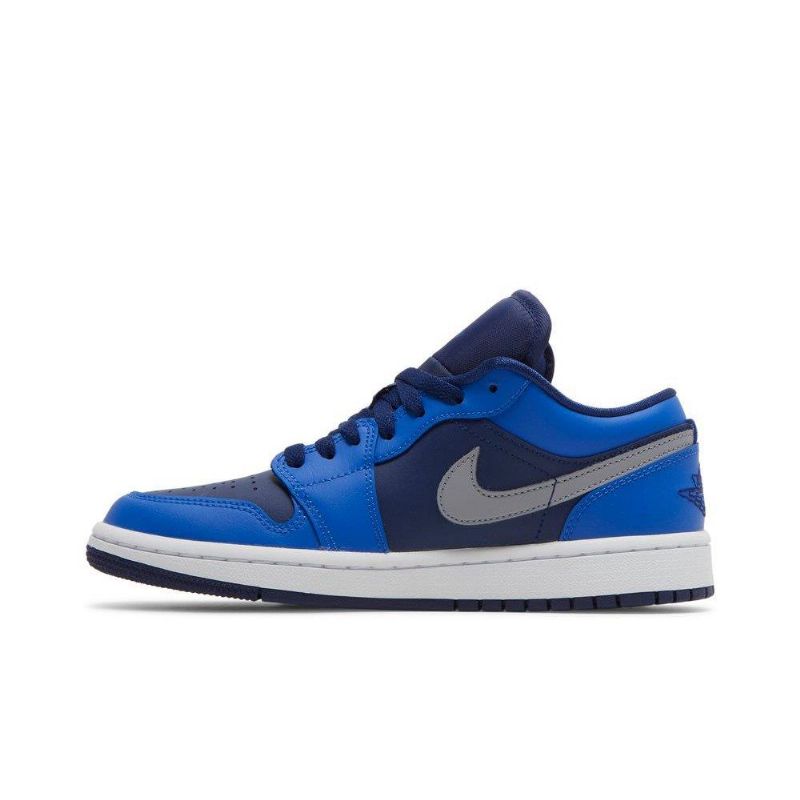 Air Jordan 1 Low Blå Marineblå Grå Sko Dame
