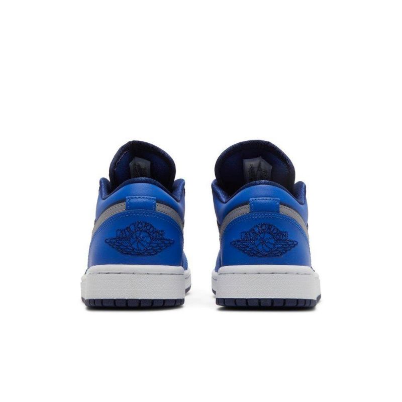 Air Jordan 1 Low Blå Marineblå Grå Sko Dame