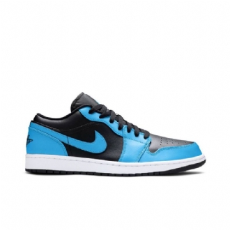 Air Jordan 1 Low Blå Sort Sko Herre