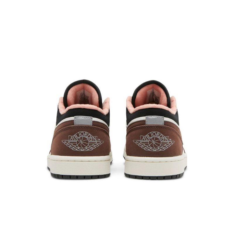 Air Jordan 1 Low Brun Hvid Sort Lyserød Sko Herre