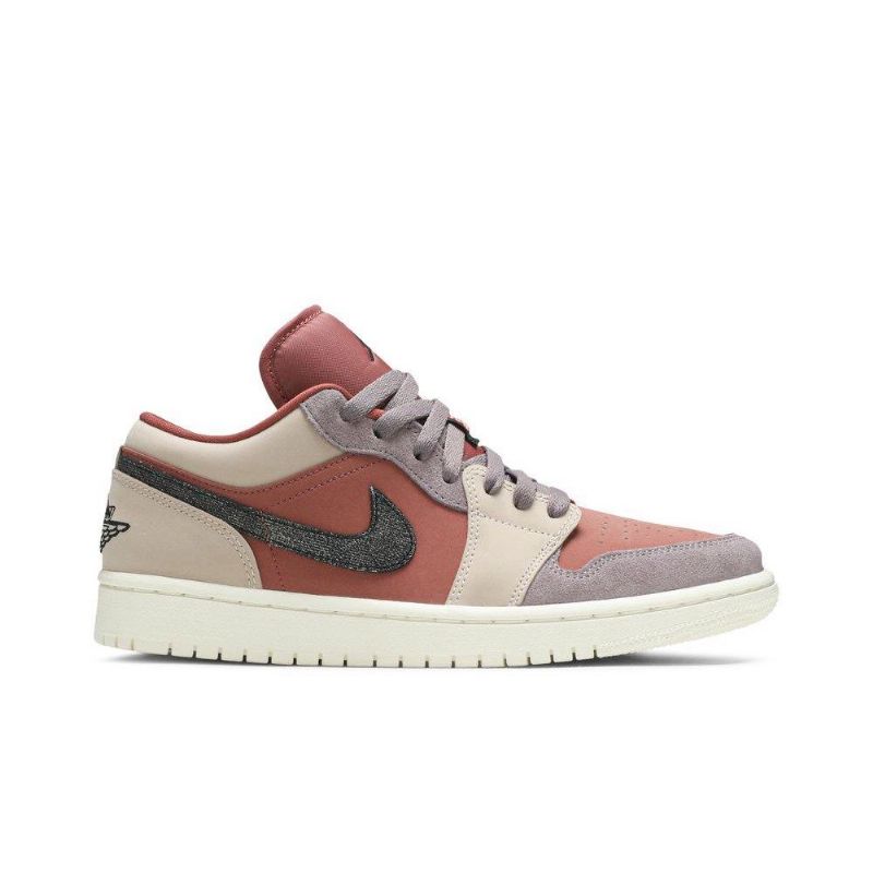 Air Jordan 1 Low Brun Sort Beige Grå Sko Dame