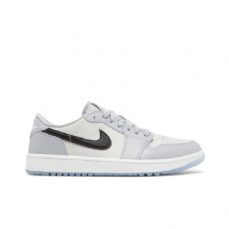 Air Jordan 1 Low Golf Grå Hvid Sort Sko Herre