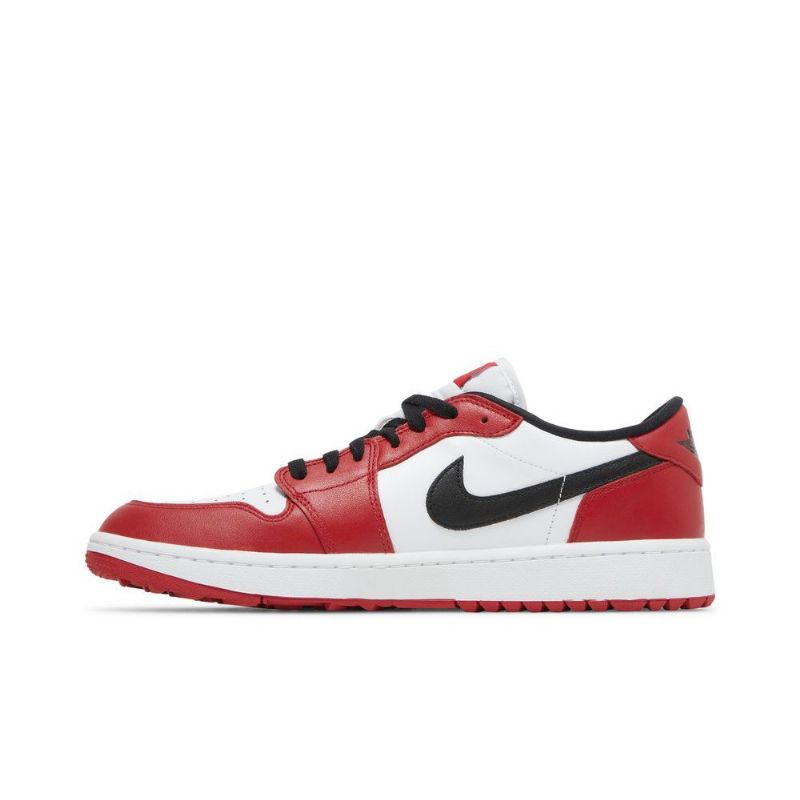 Air Jordan 1 Low Golf Rød Hvid Sort Sko Herre