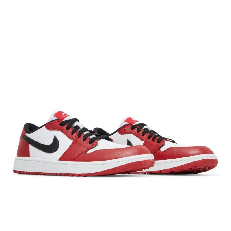 Air Jordan 1 Low Golf Rød Hvid Sort Sko Herre