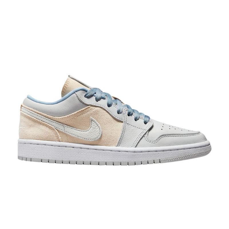 Air Jordan 1 Low Grå Beige Blå Sko Dame