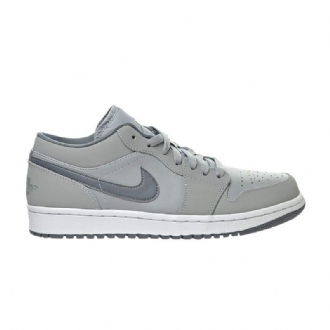 Air Jordan 1 Low Grå Hvid Sko Herre