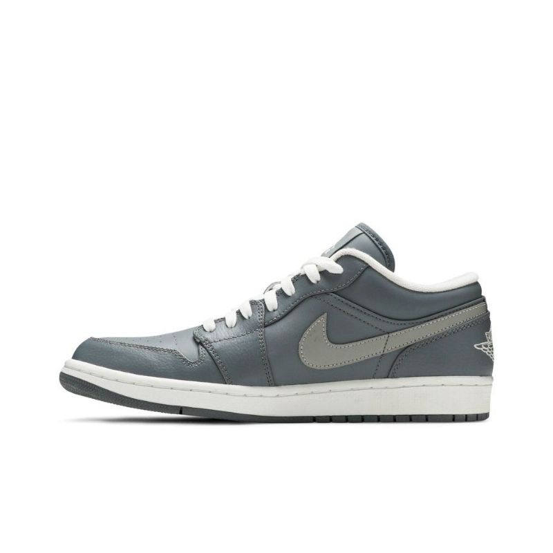 Air Jordan 1 Low Grå Hvid Sko Herre