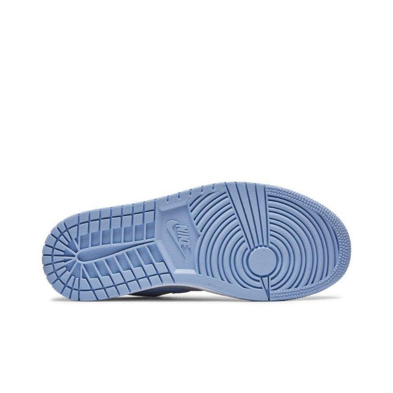 Air Jordan 1 Low Grå Sølv Blå Sko Dame