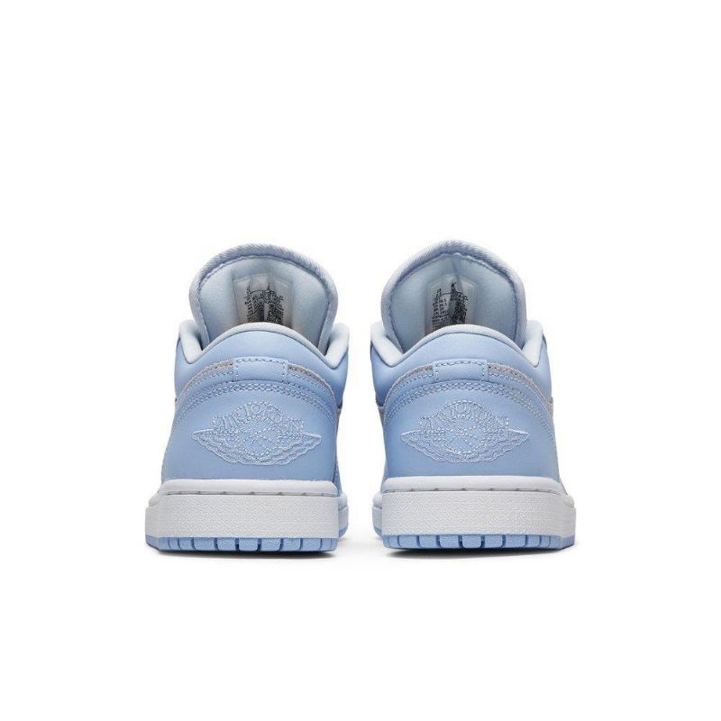 Air Jordan 1 Low Grå Sølv Blå Sko Dame