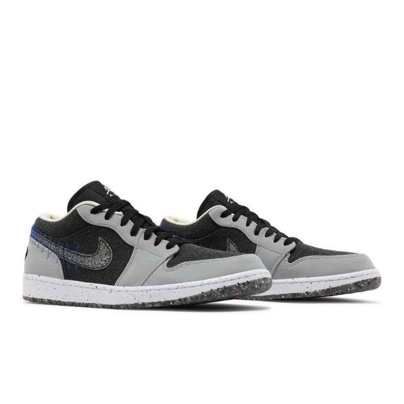 Air Jordan 1 Low Grå Sort Blå Sko Herre
