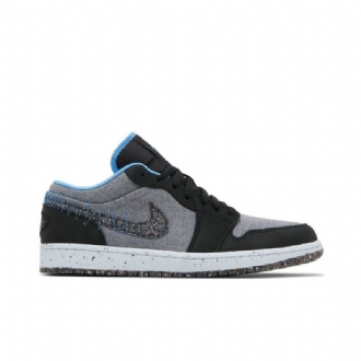 Air Jordan 1 Low Grå Sort Blå Sko Herre