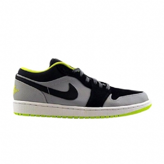 Air Jordan 1 Low Grå Sort Grøn Sko Herre