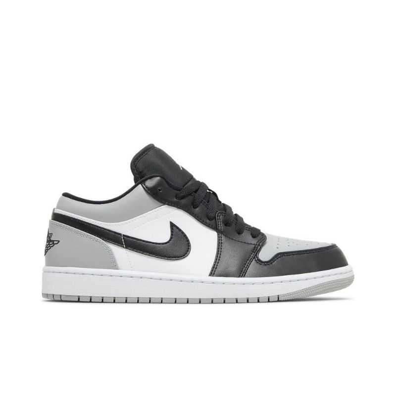 Air Jordan 1 Low Grå Sort Hvid Sko Herre