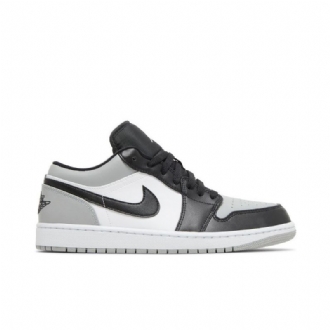 Air Jordan 1 Low Grå Sort Hvid Sko Herre