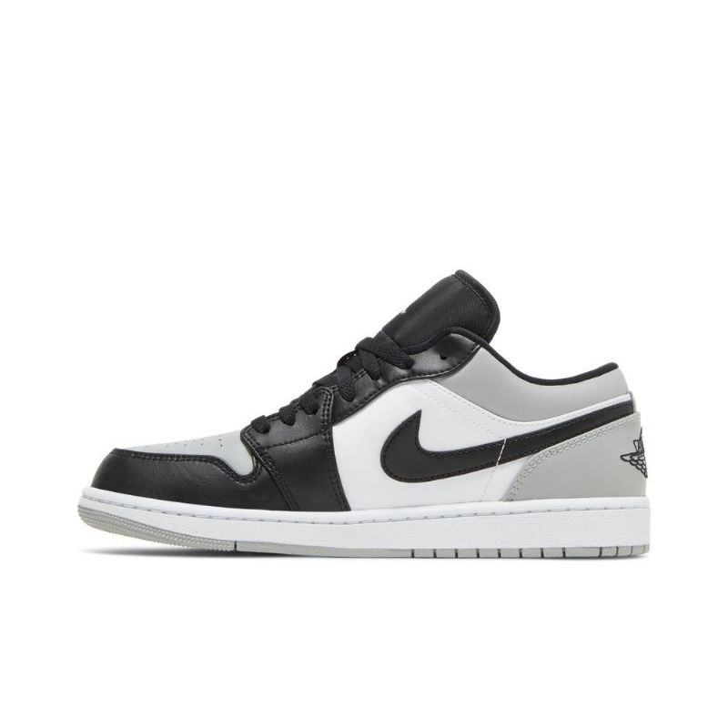 Air Jordan 1 Low Grå Sort Hvid Sko Herre