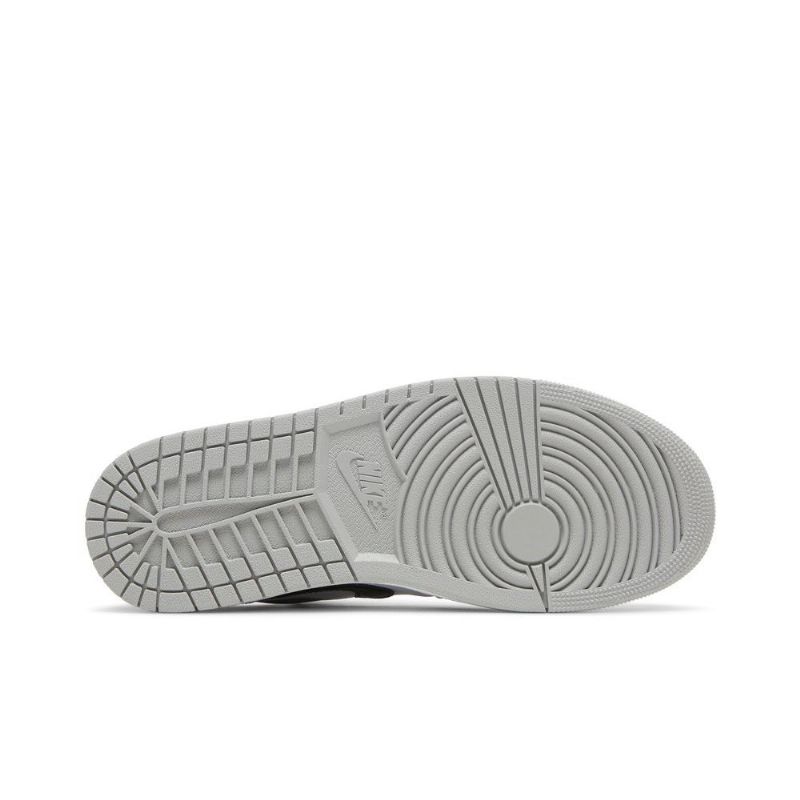 Air Jordan 1 Low Grå Sort Hvid Sko Herre