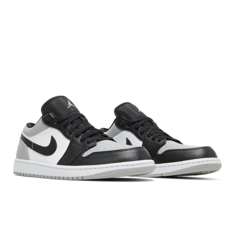 Air Jordan 1 Low Grå Sort Hvid Sko Herre