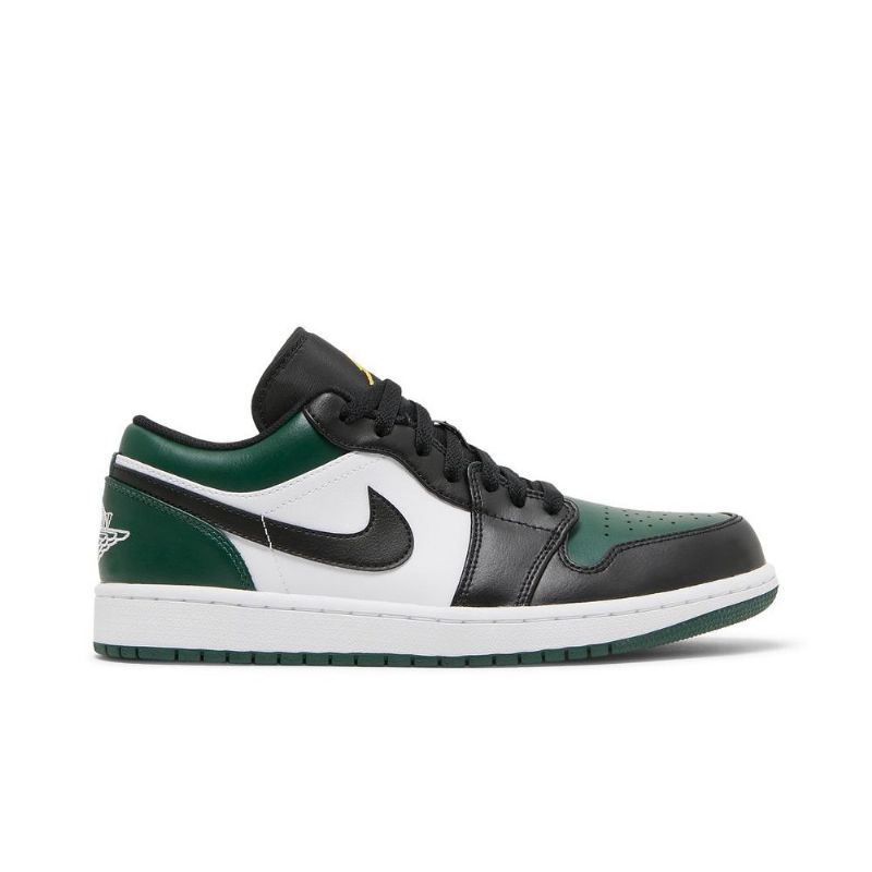 Air Jordan 1 Low Grøn Hvid Sort Guld Sko Herre