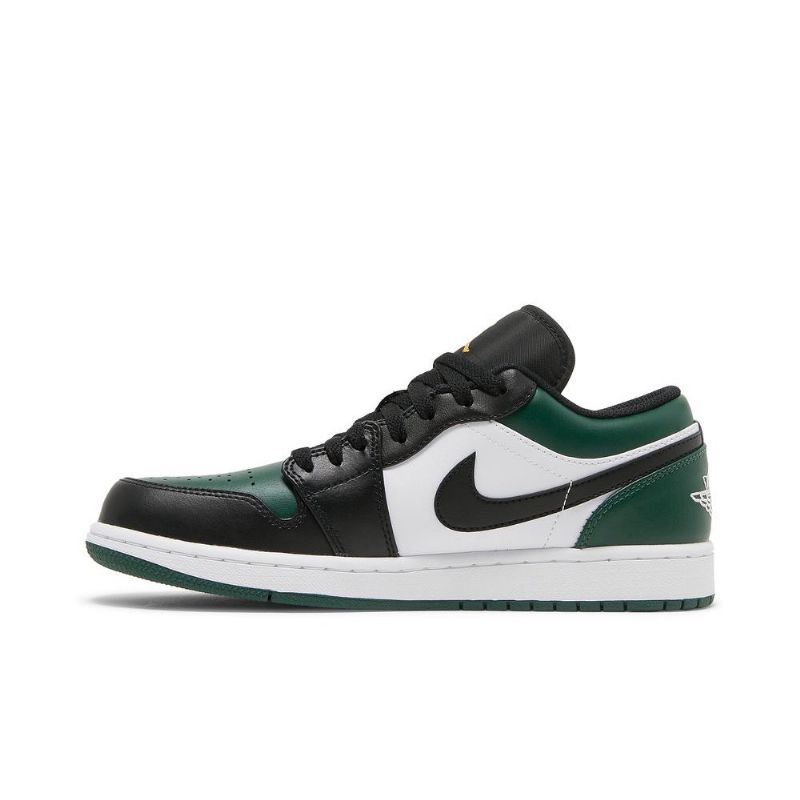 Air Jordan 1 Low Grøn Hvid Sort Guld Sko Herre