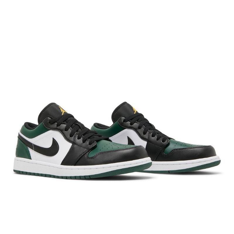 Air Jordan 1 Low Grøn Hvid Sort Guld Sko Herre